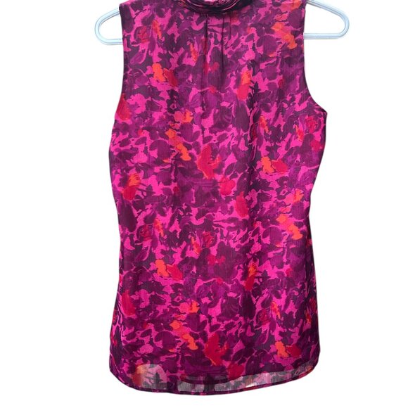 Banana Republic 4 Womens Dressy Top Sleeveless Keyhole Button Loop Lined - Picture 3 of 4